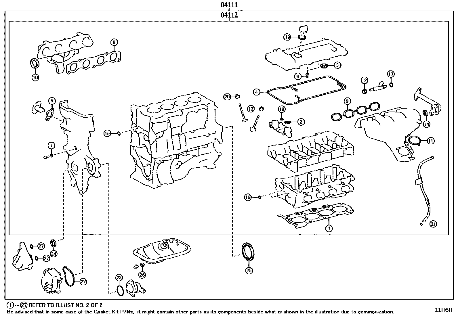 1103 — ENGINE OVERHAUL GASKET KIT