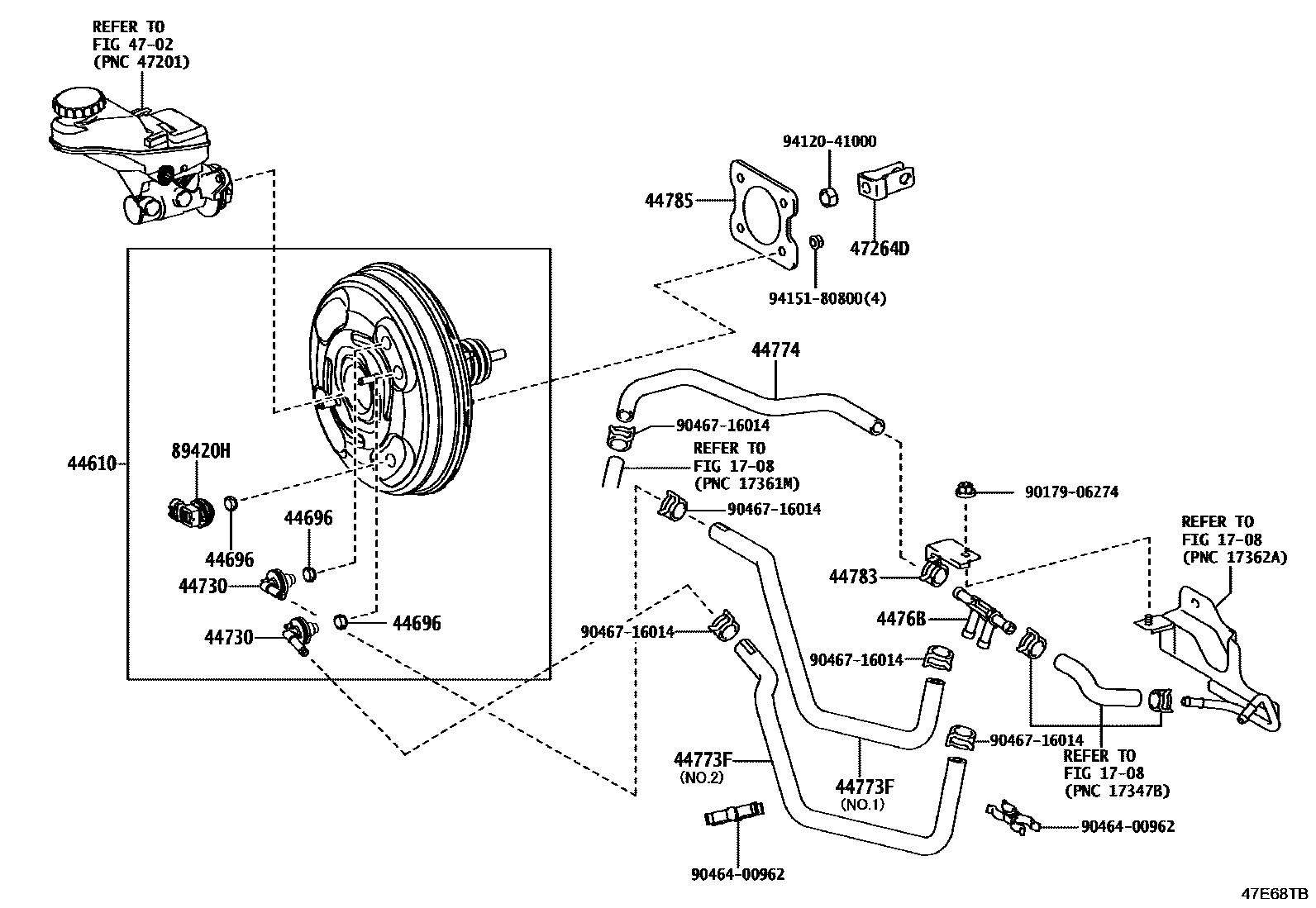 4703 — BRAKE BOOSTER & VACUUM TUBE