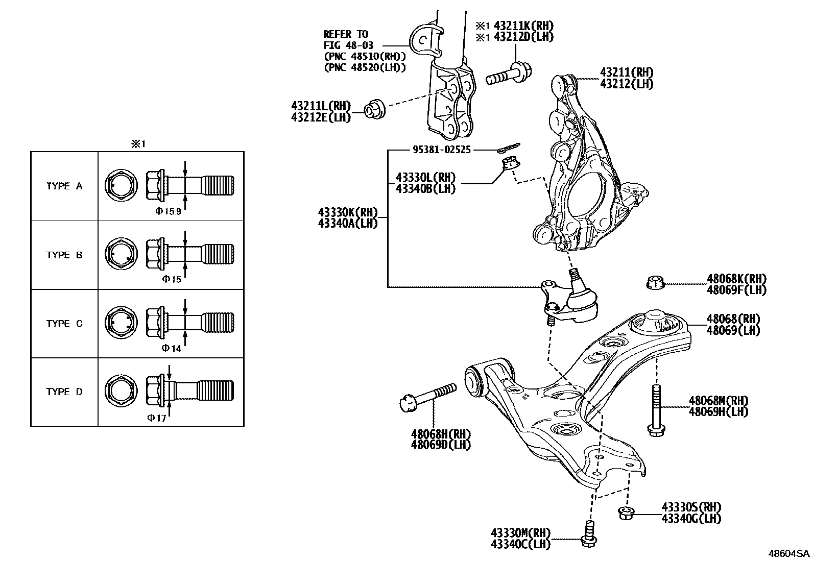 4802 — FRONT AXLE ARM & STEERING KNUCKLE