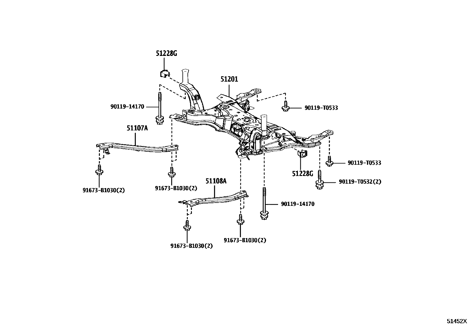 5102 — SUSPENSION CROSSMEMBER & UNDER COVER