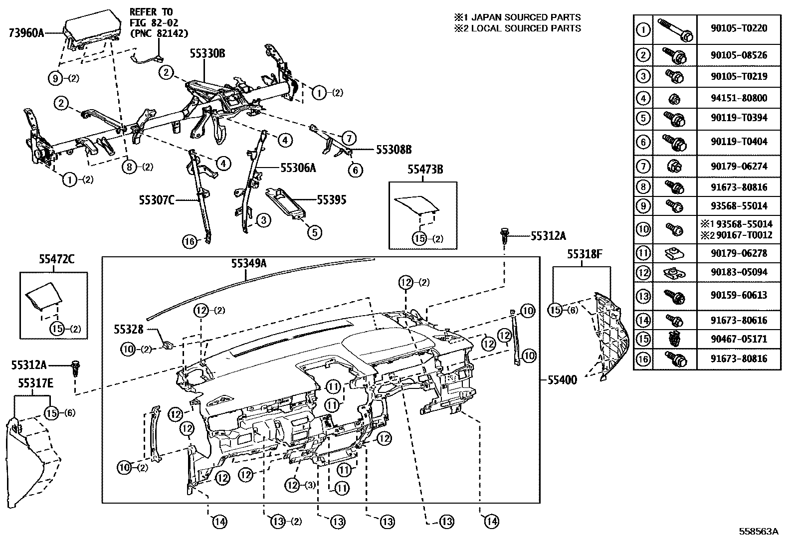 5501 — INSTRUMENT PANEL & GLOVE COMPARTMENT