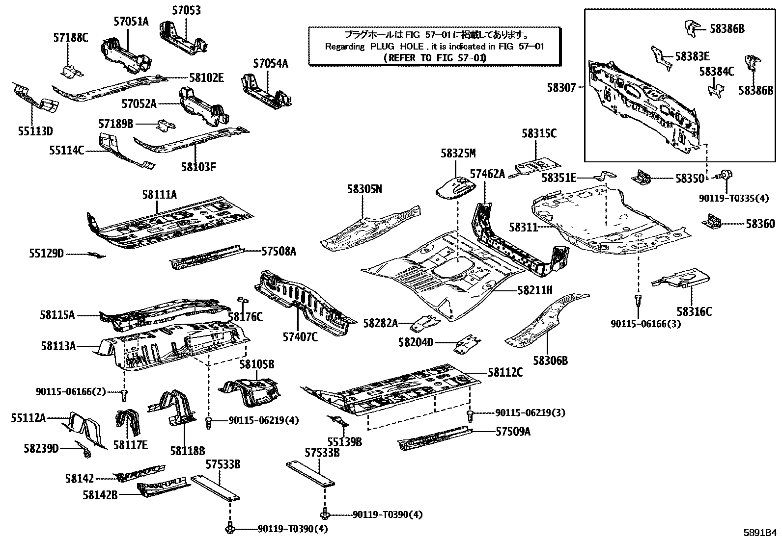 5801 — FLOOR PAN & LOWER BACK PANEL