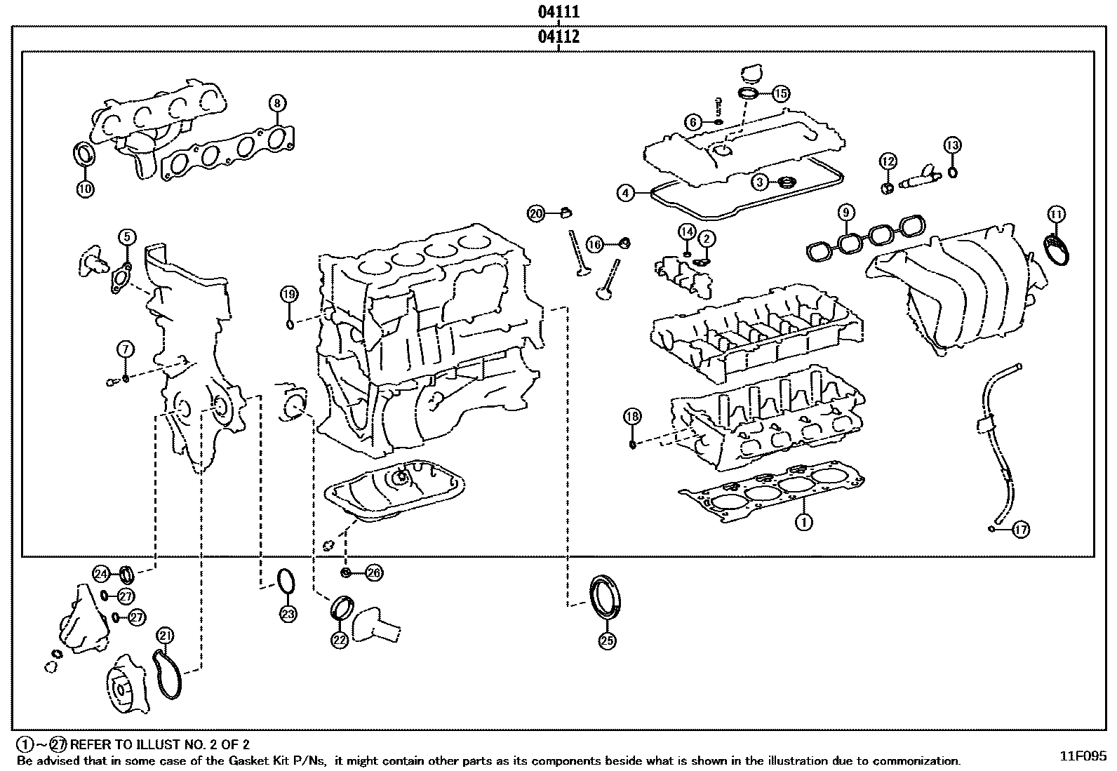 1103 — ENGINE OVERHAUL GASKET KIT