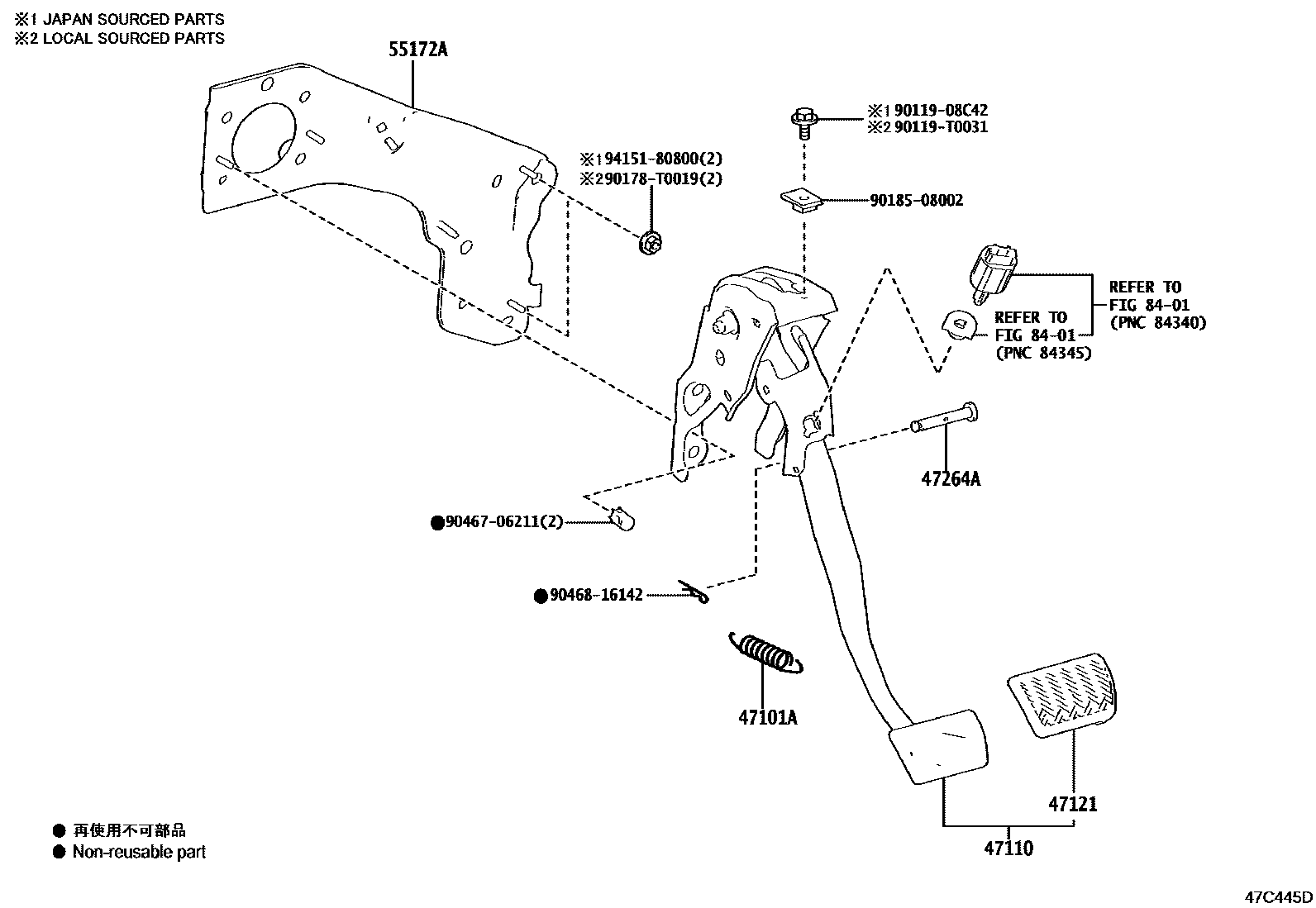 4701 — BRAKE PEDAL & BRACKET