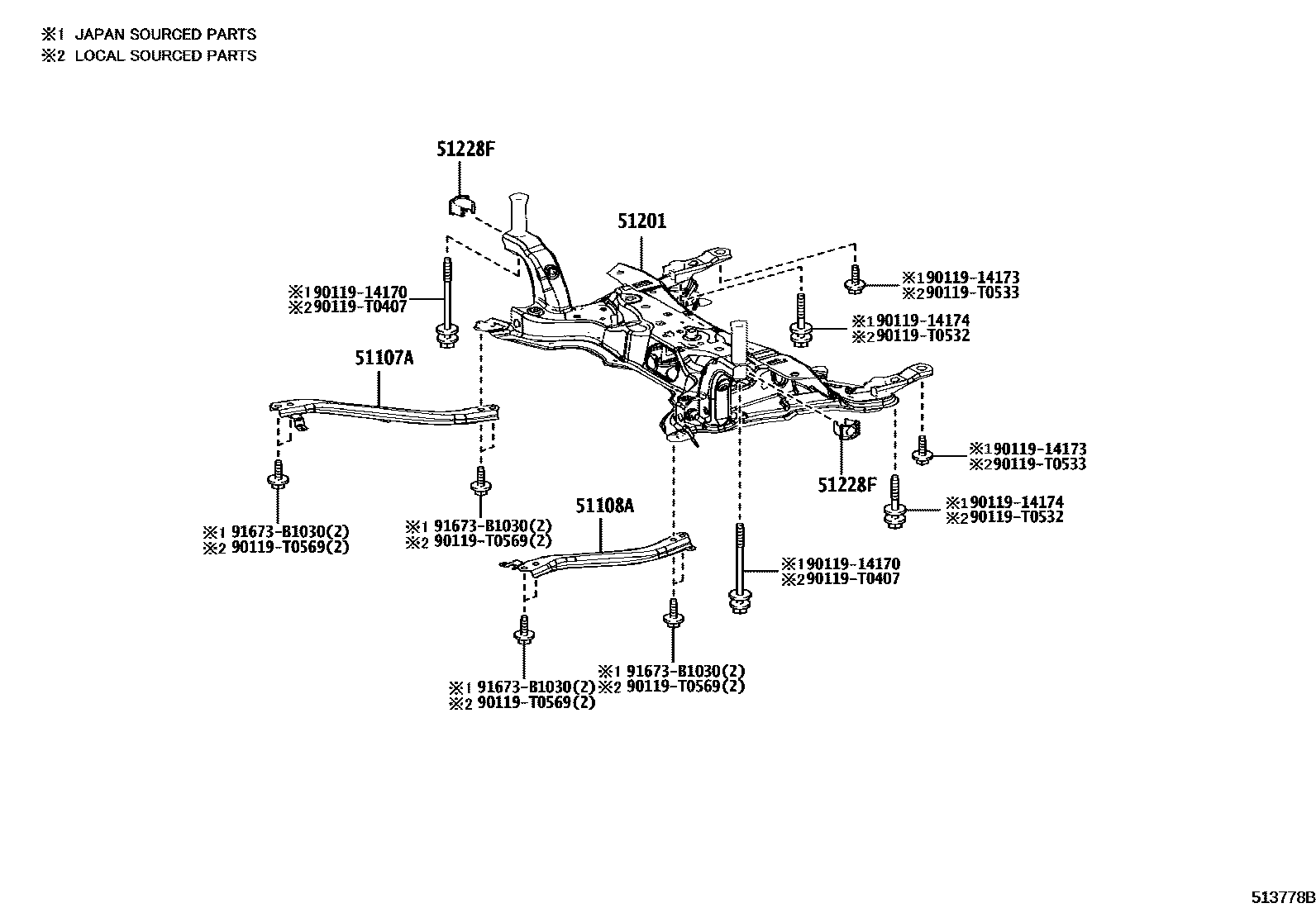 5102 — SUSPENSION CROSSMEMBER & UNDER COVER