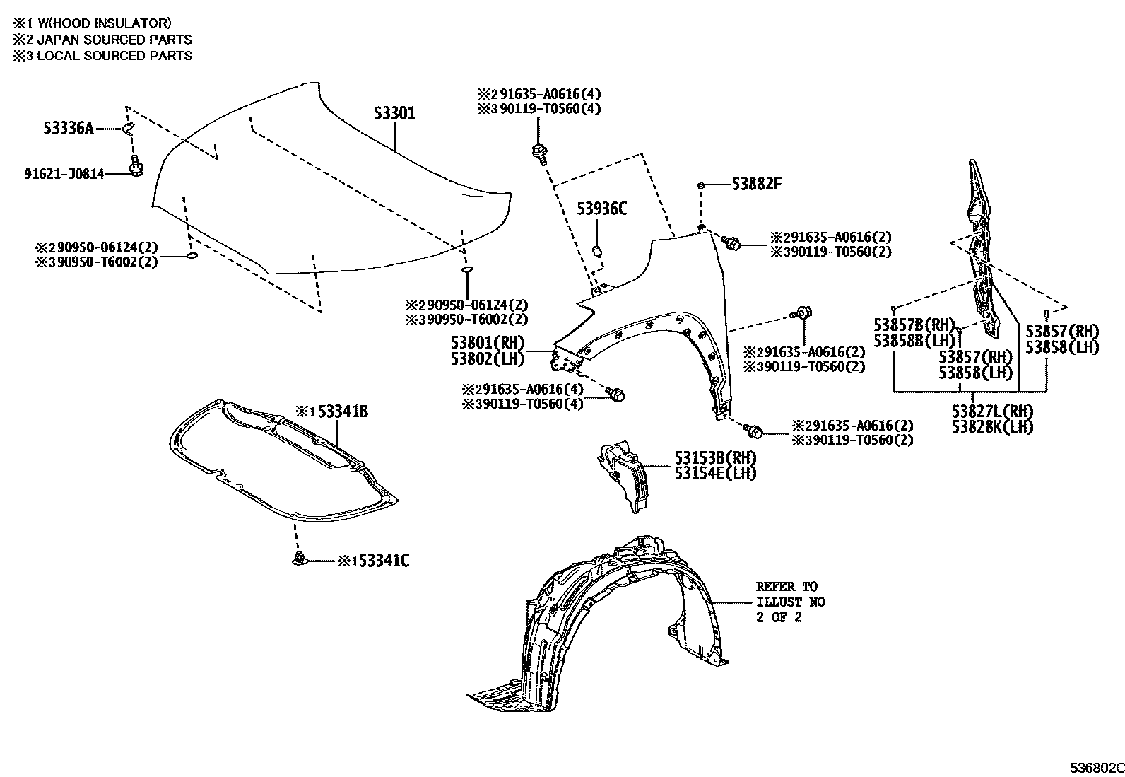 5302 — HOOD & FRONT FENDER