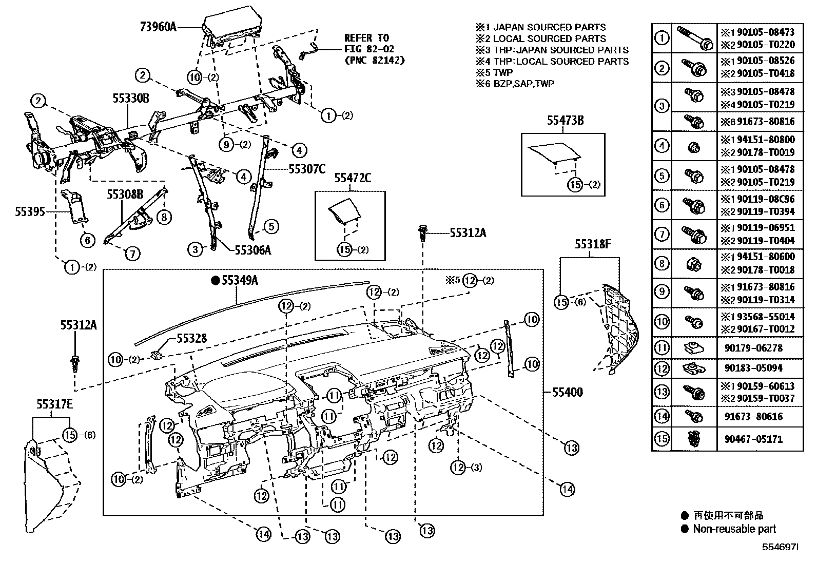 5501 — INSTRUMENT PANEL & GLOVE COMPARTMENT