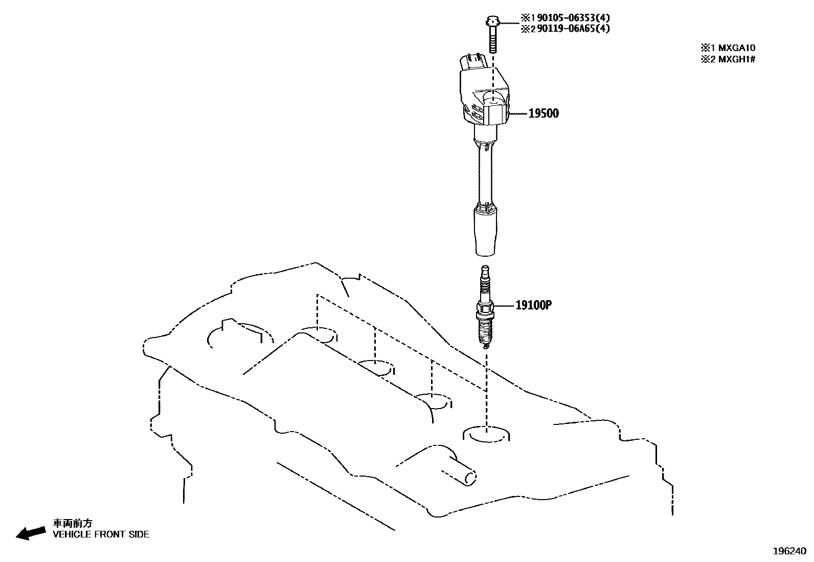 1901 — IGNITION COIL & SPARK PLUG / GLOW PLUG