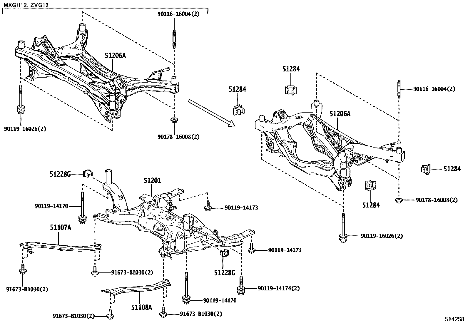 5102 — SUSPENSION CROSSMEMBER & UNDER COVER