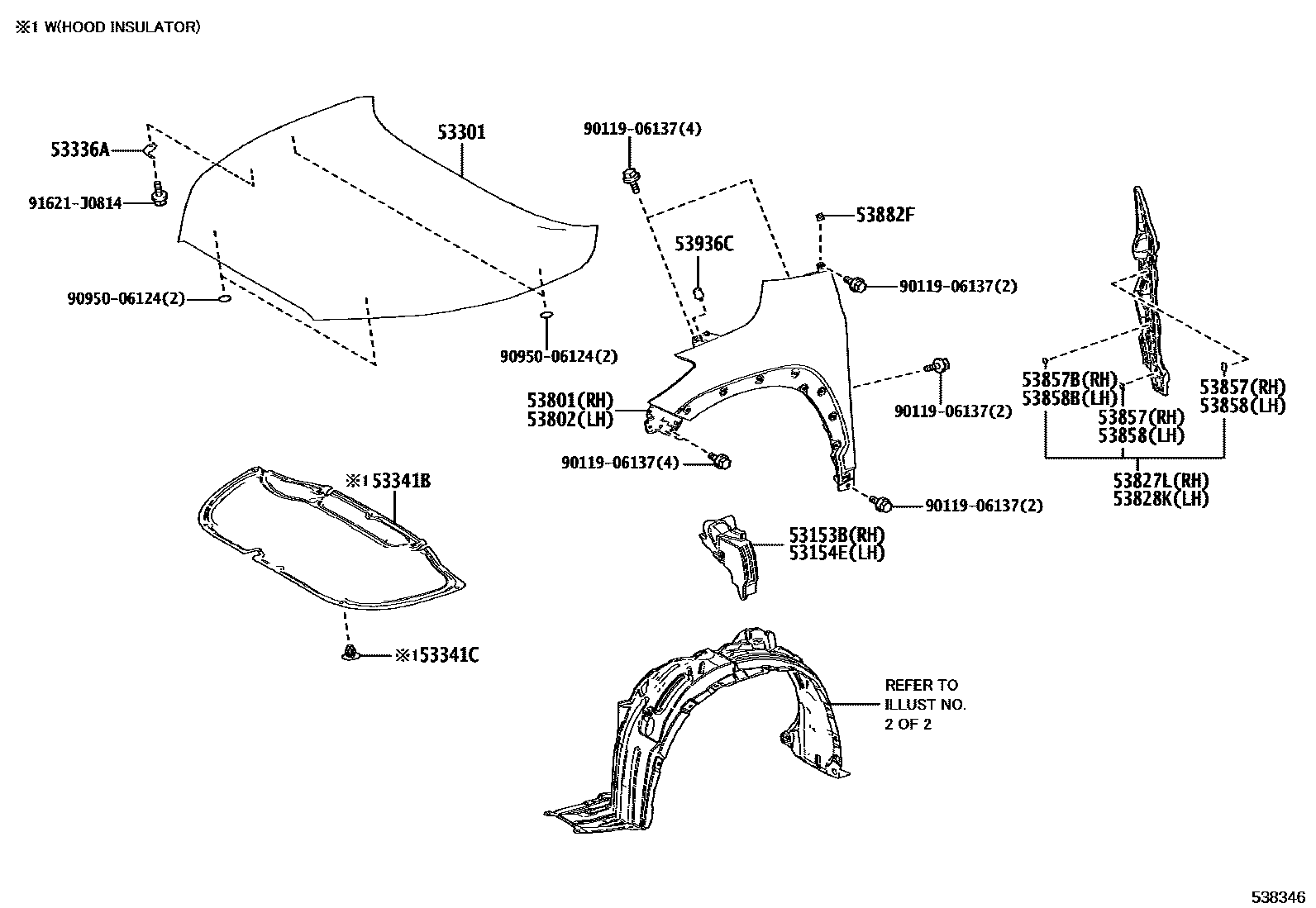 5302 — HOOD & FRONT FENDER