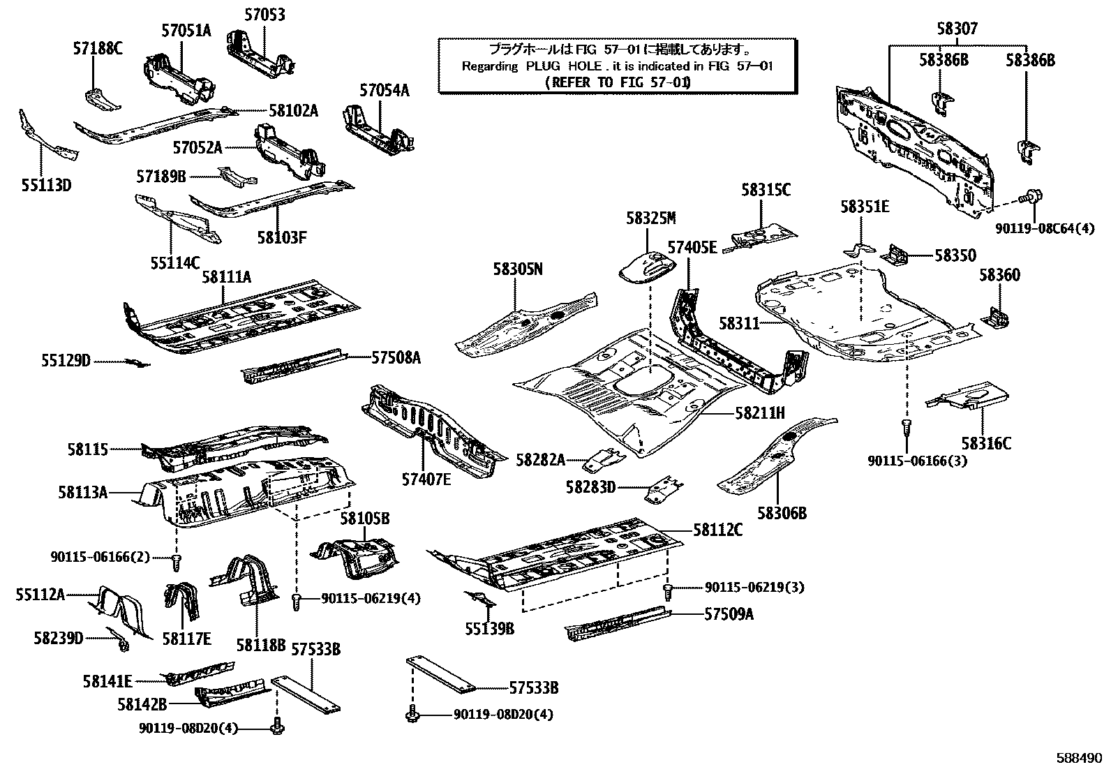 5801 — FLOOR PAN & LOWER BACK PANEL