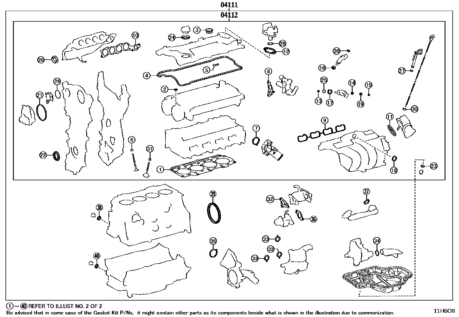 1103 — ENGINE OVERHAUL GASKET KIT