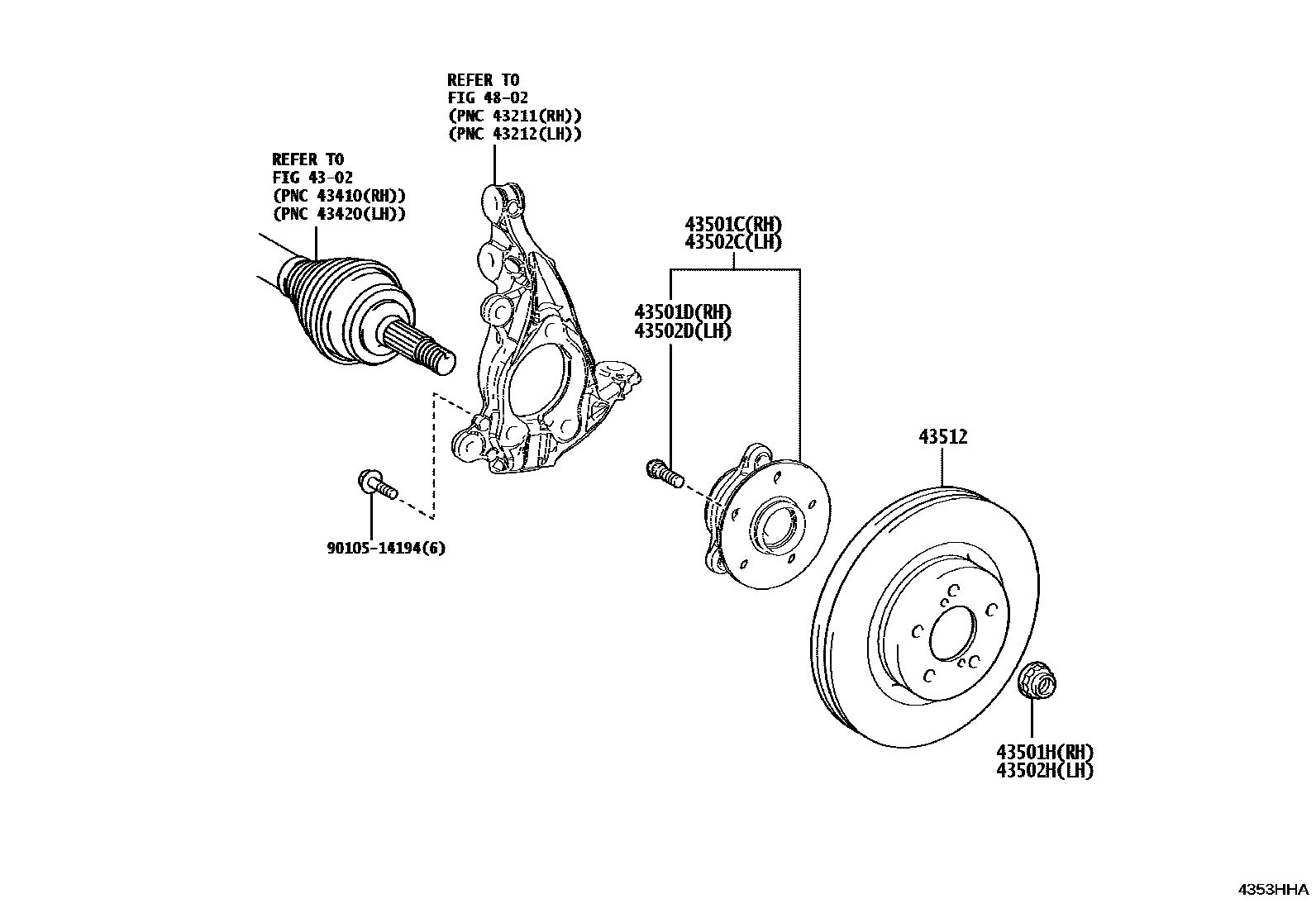 4303 — FRONT AXLE HUB