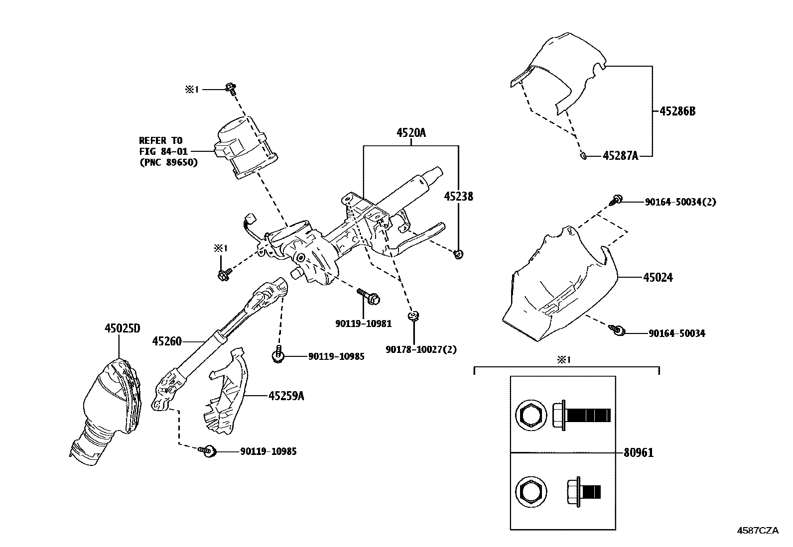 4501 — STEERING COLUMN & SHAFT