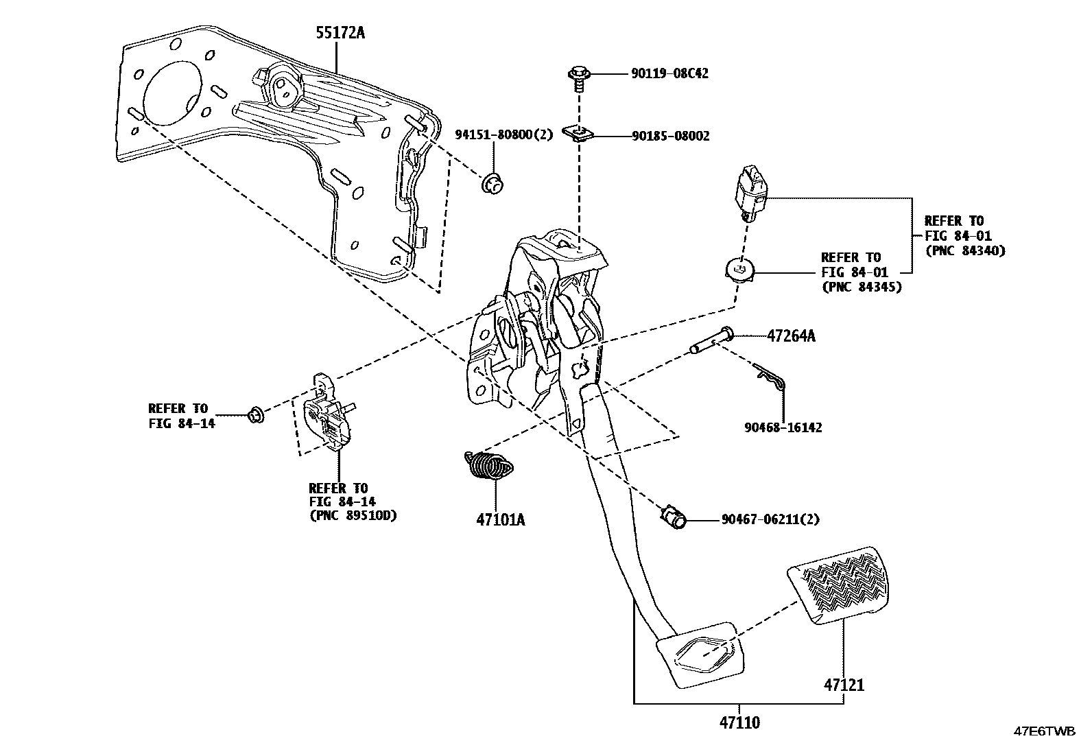 4701 — BRAKE PEDAL & BRACKET