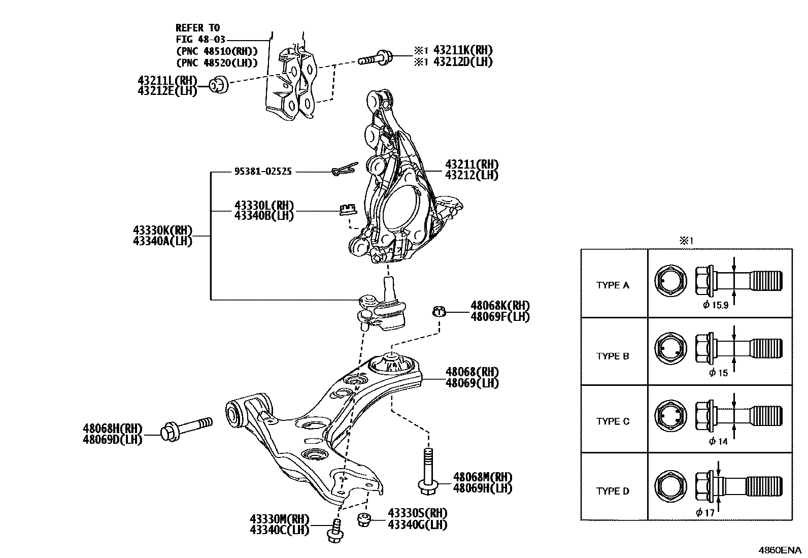 4802 — FRONT AXLE ARM & STEERING KNUCKLE
