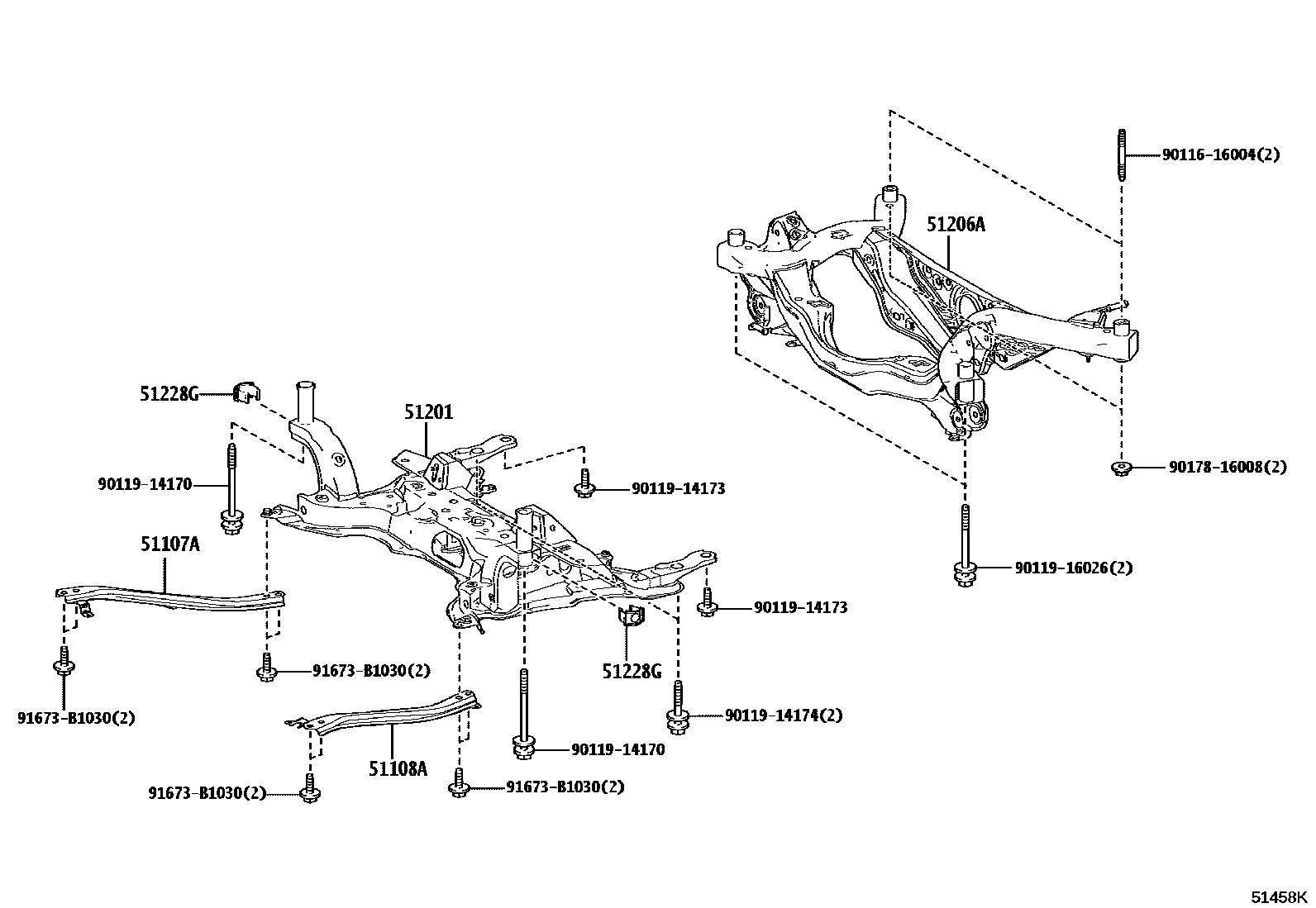 5102 — SUSPENSION CROSSMEMBER & UNDER COVER