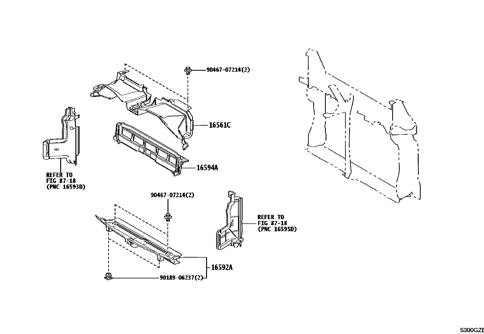 5304 — FRONT FENDER APRON & DASH PANEL
