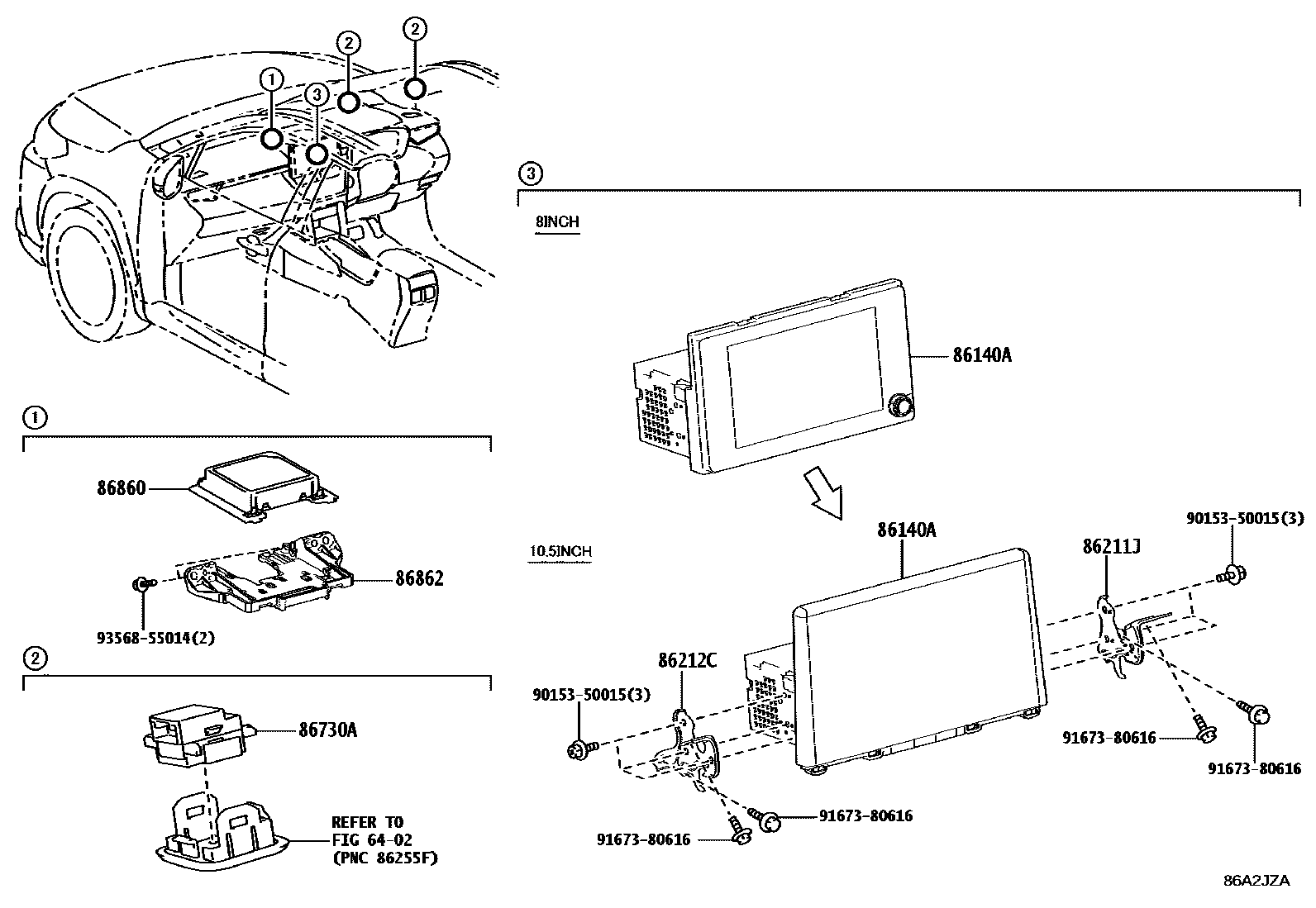 8603 — NAVIGATION & FRONT MONITOR DISPLAY