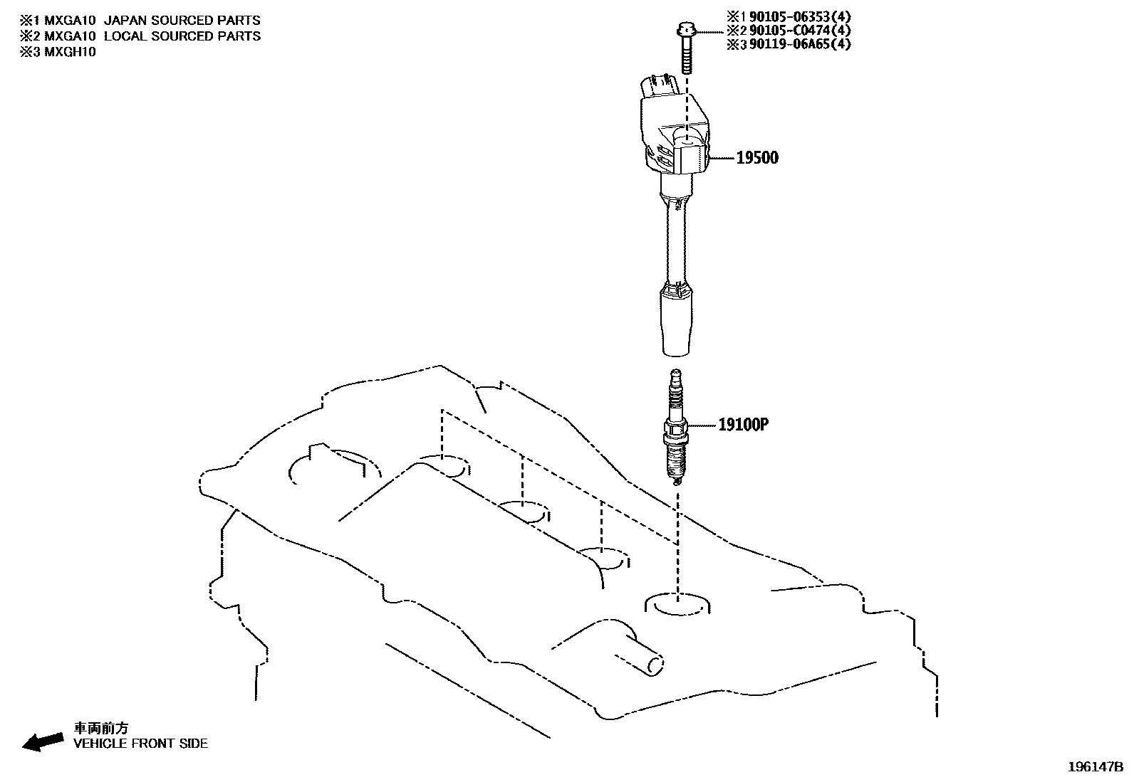1901 — IGNITION COIL & SPARK PLUG / GLOW PLUG
