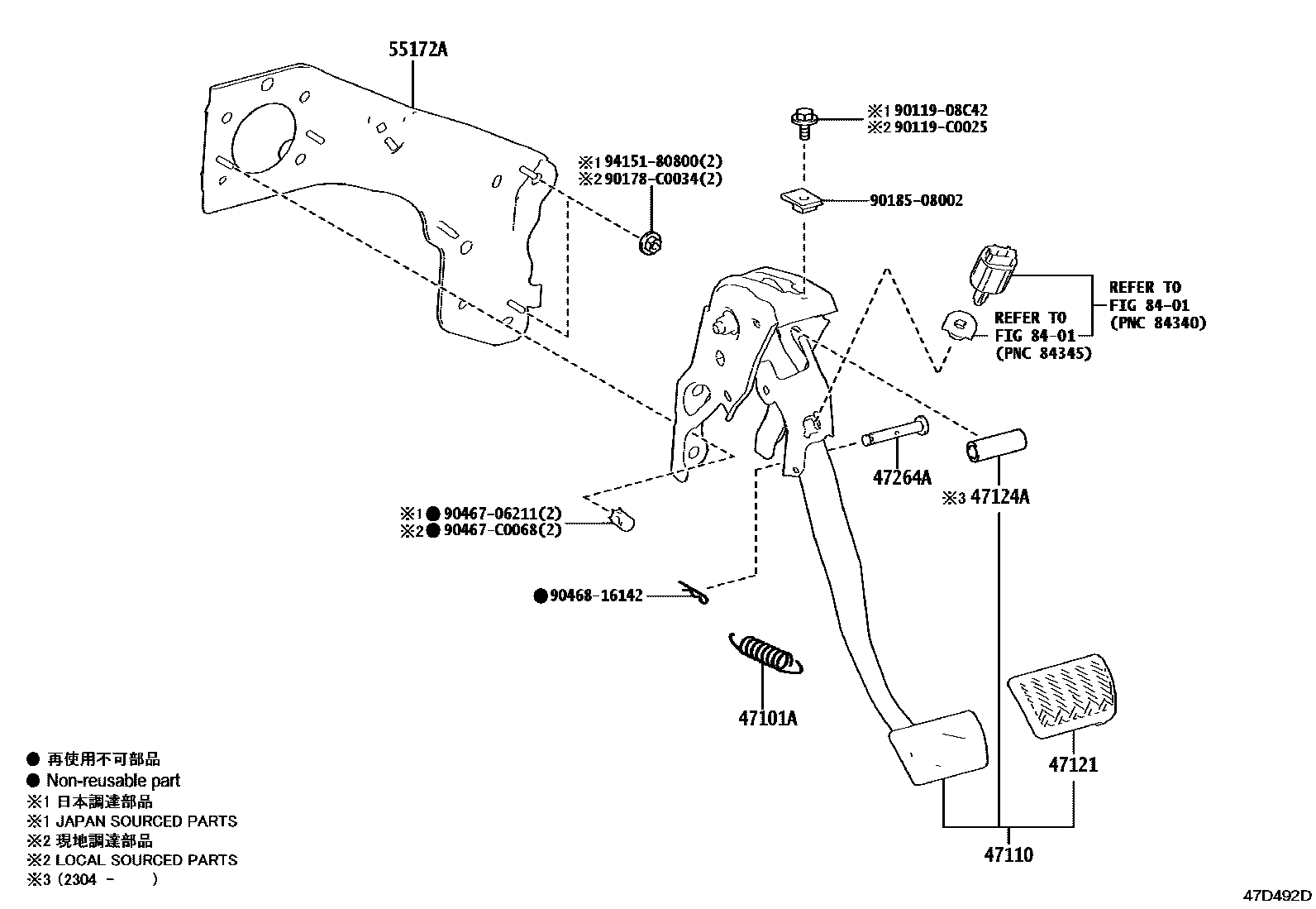 4701 — BRAKE PEDAL & BRACKET