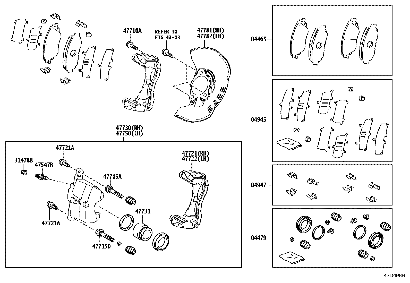 4705 — FRONT DISC BRAKE CALIPER & DUST COVER