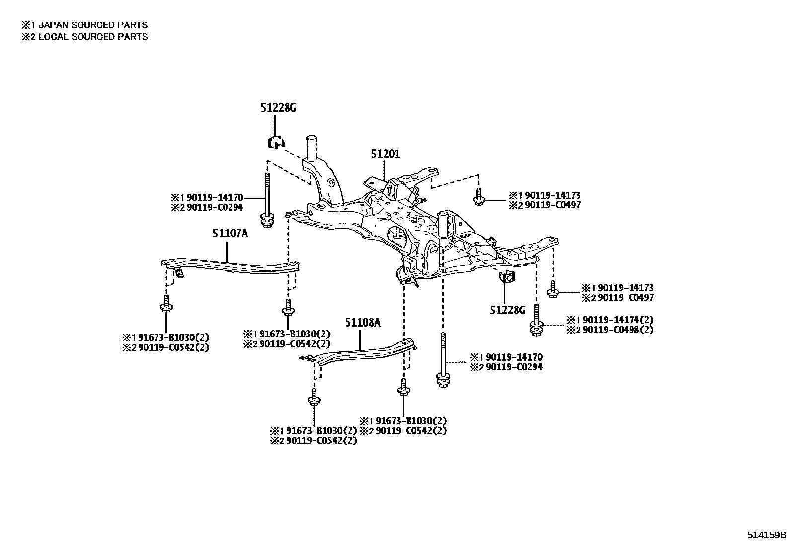 5102 — SUSPENSION CROSSMEMBER & UNDER COVER