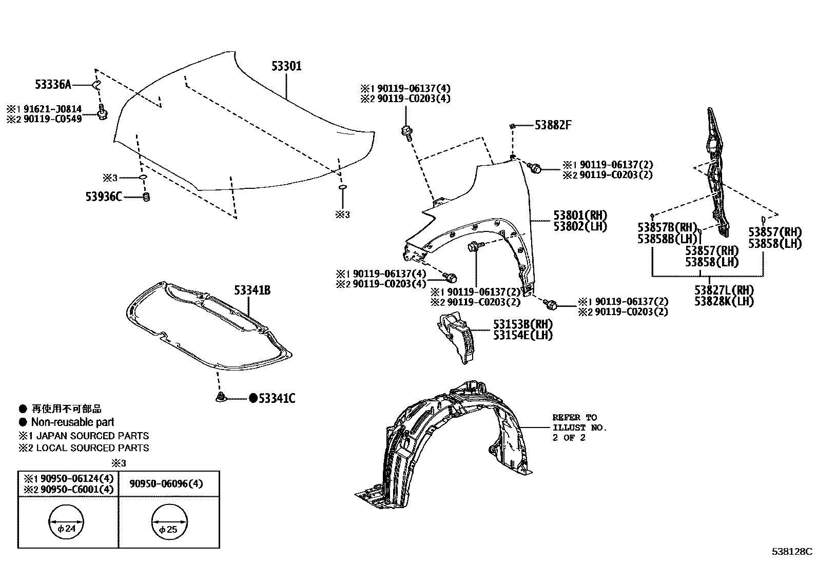 5302 — HOOD & FRONT FENDER