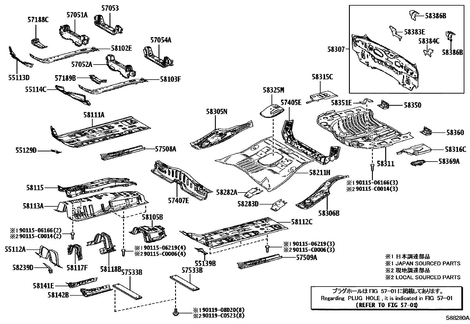 5801 — FLOOR PAN & LOWER BACK PANEL