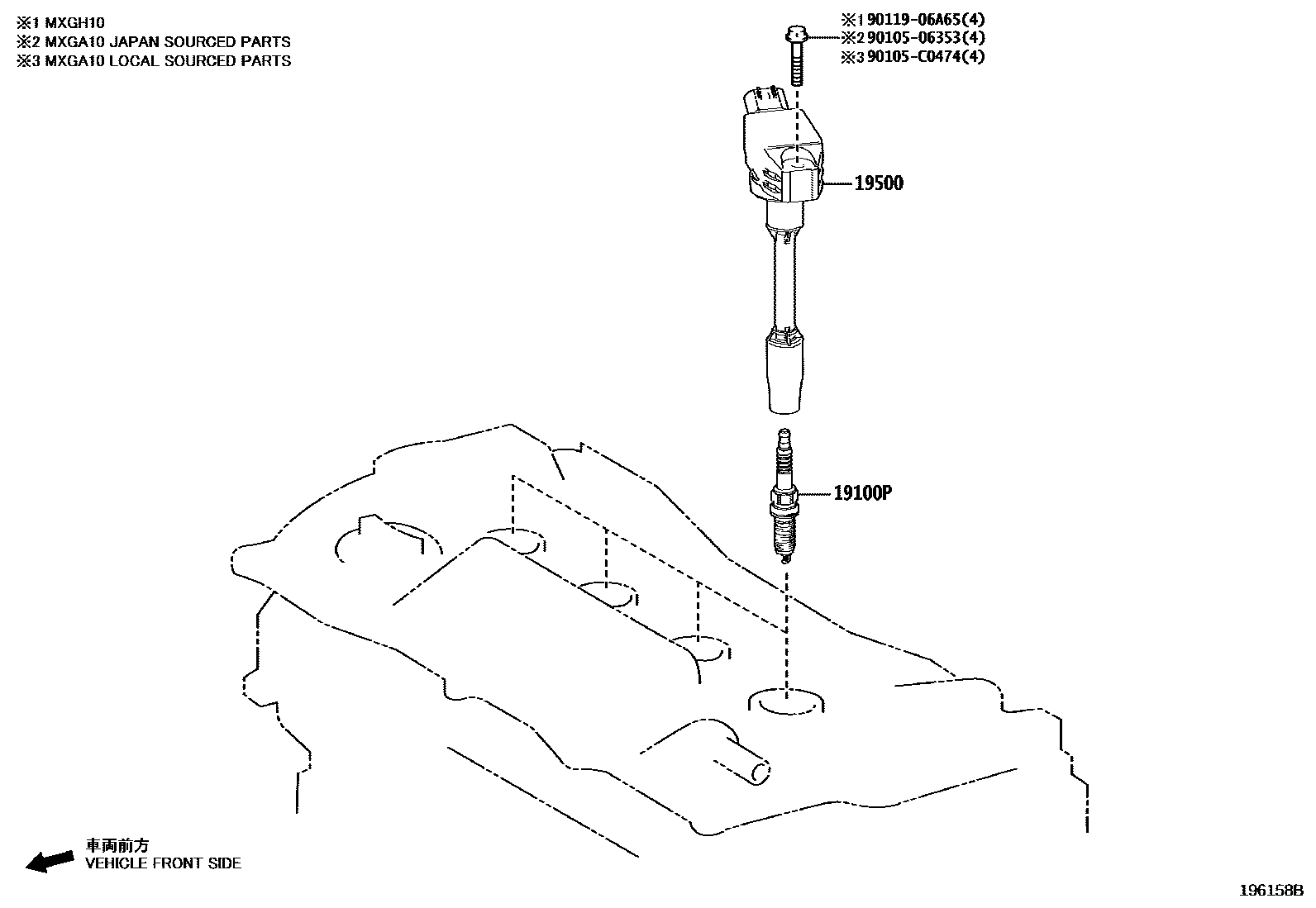 1901 — IGNITION COIL & SPARK PLUG / GLOW PLUG