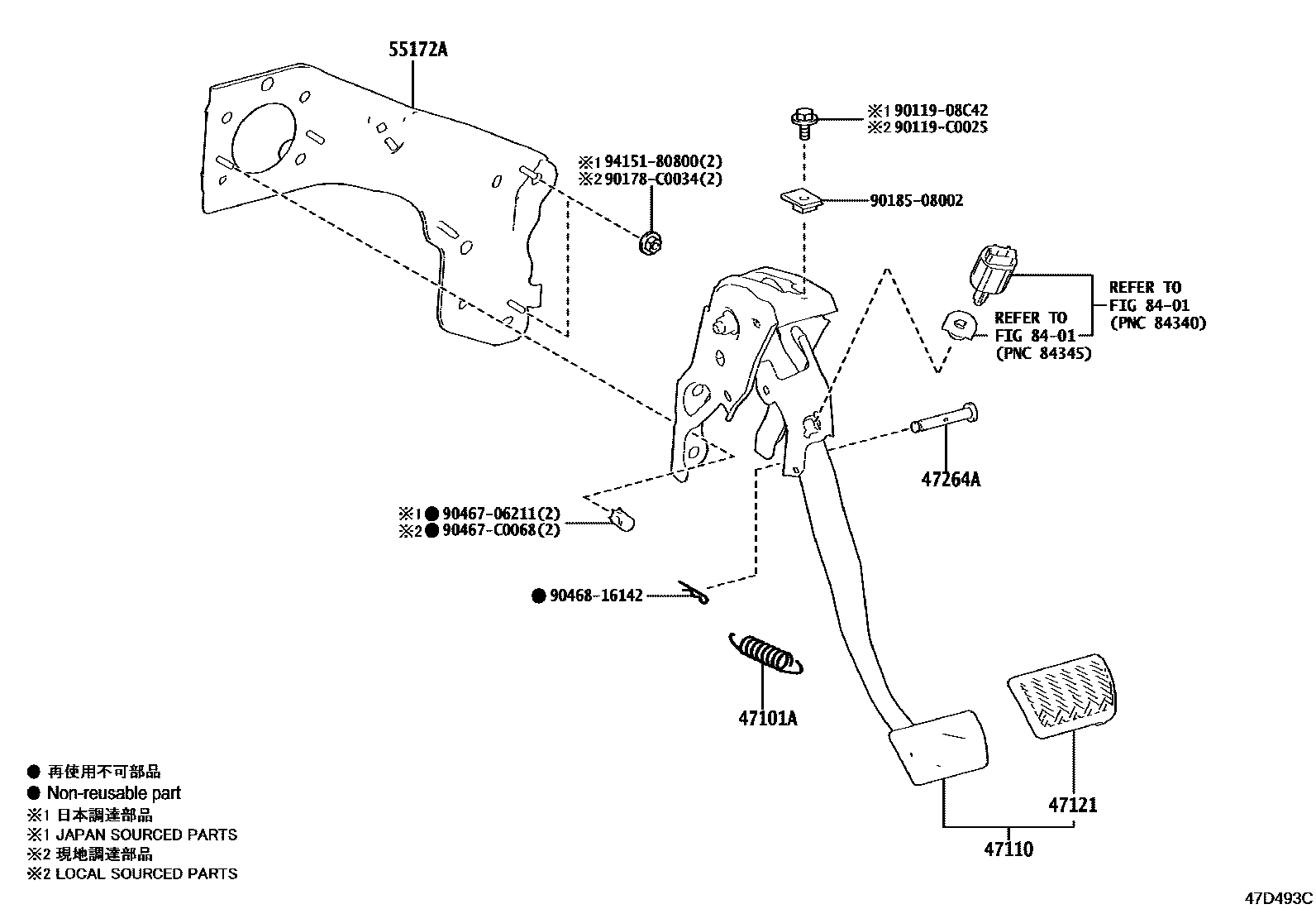 4701 — BRAKE PEDAL & BRACKET