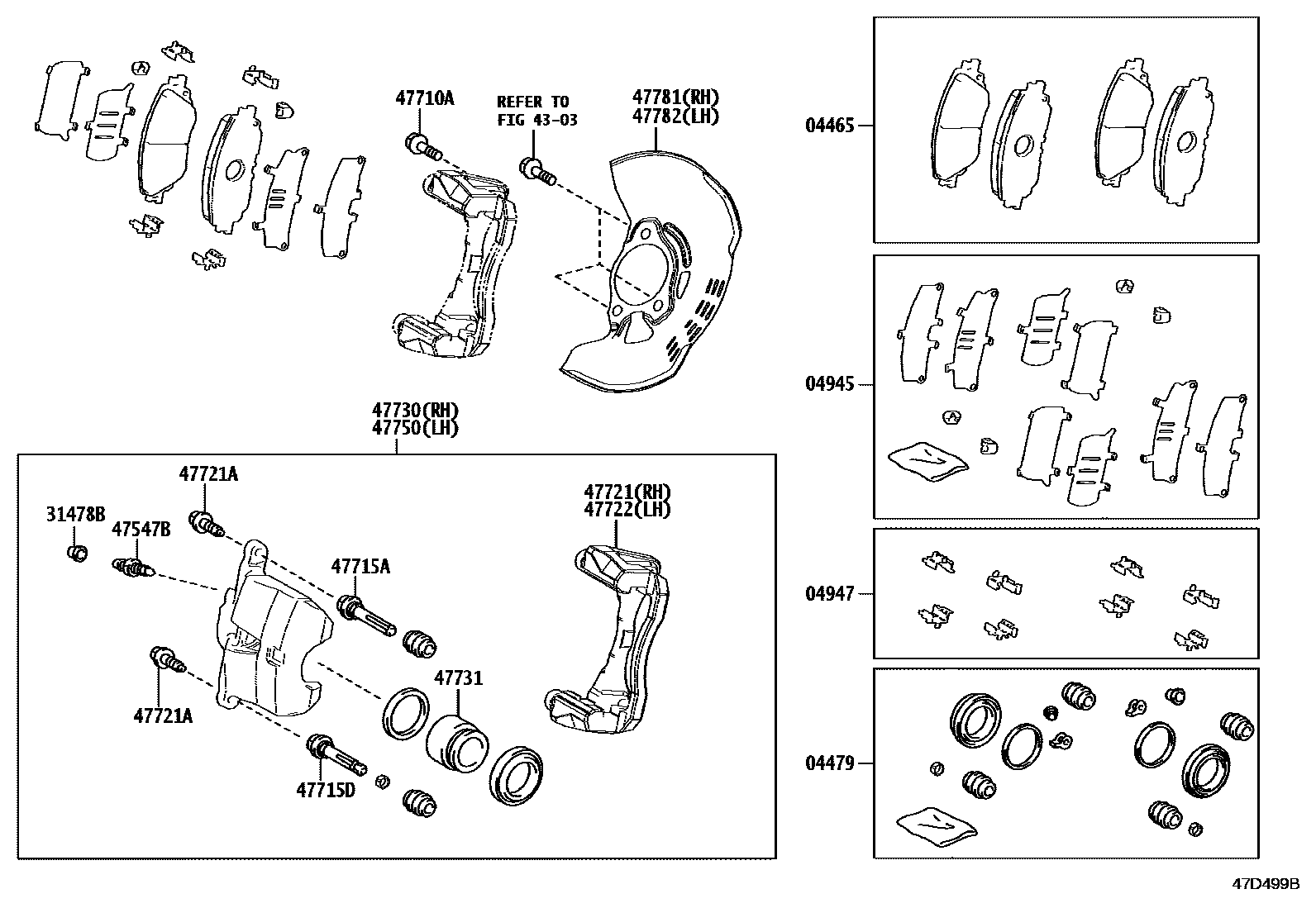 4705 — FRONT DISC BRAKE CALIPER & DUST COVER