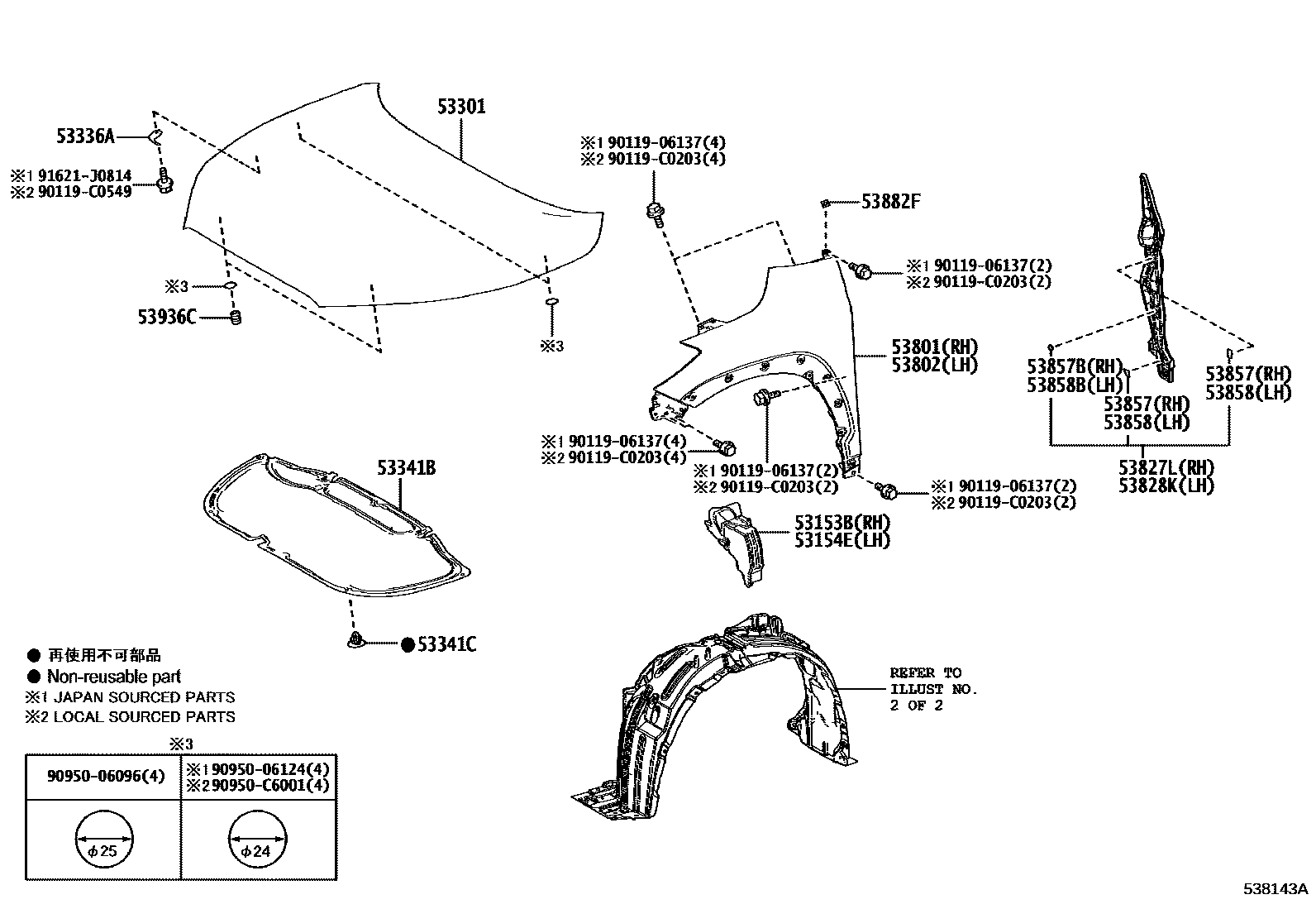 5302 — HOOD & FRONT FENDER
