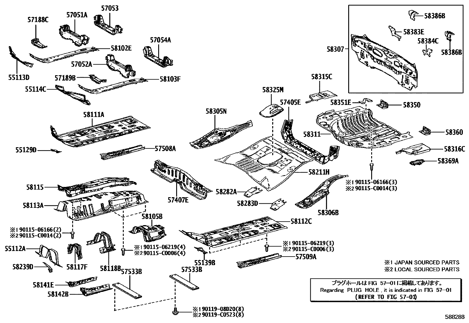 5801 — FLOOR PAN & LOWER BACK PANEL