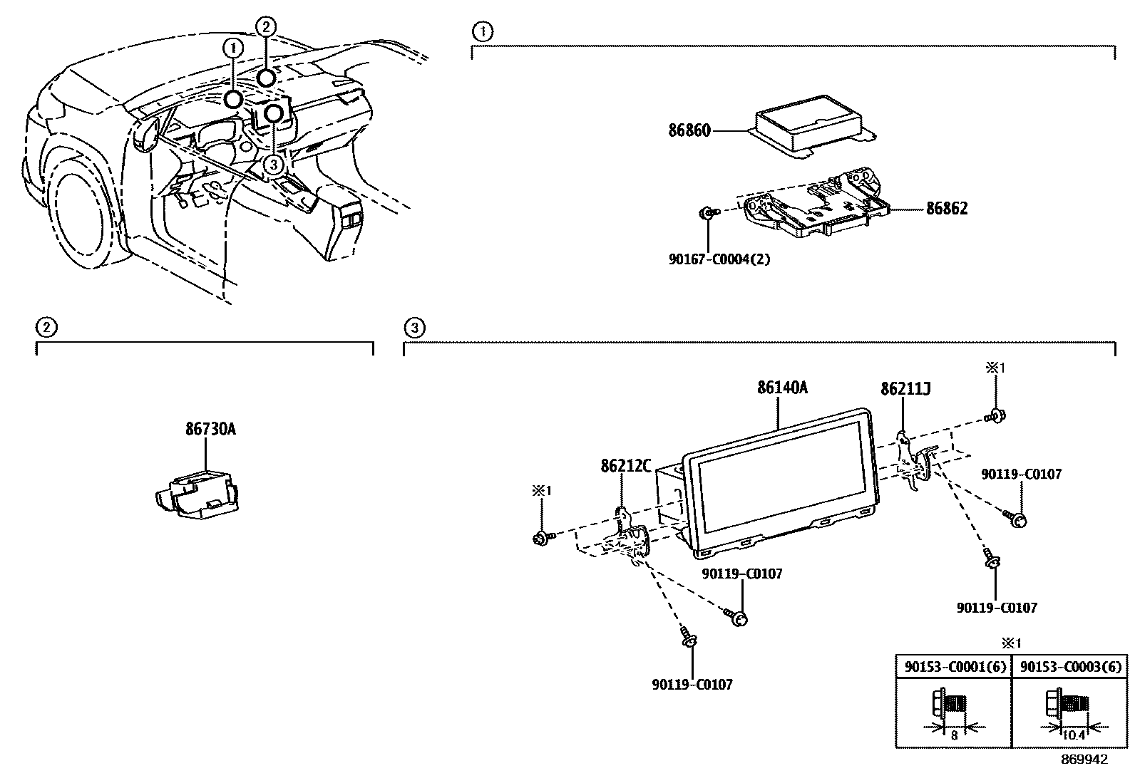 8603 — NAVIGATION & FRONT MONITOR DISPLAY