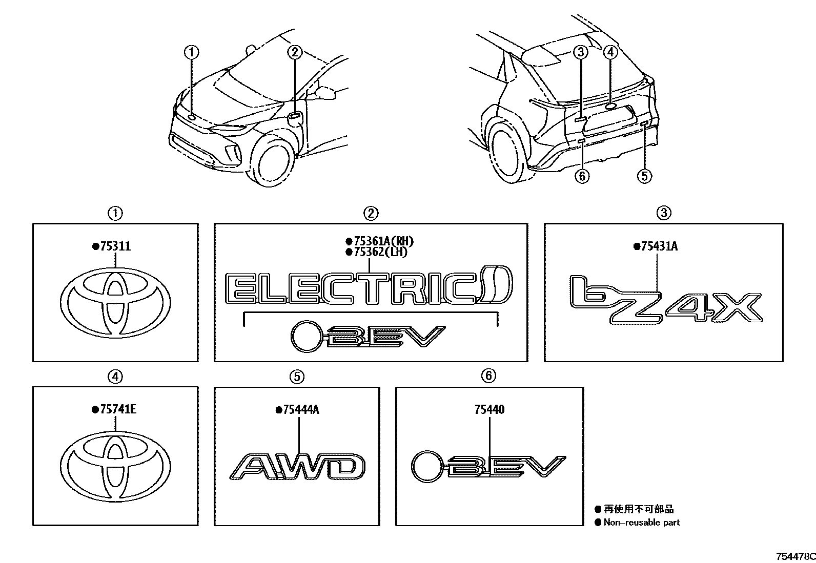 7501 — EMBLEM & NAME PLATE (EXTERIOR & INTERIOR)