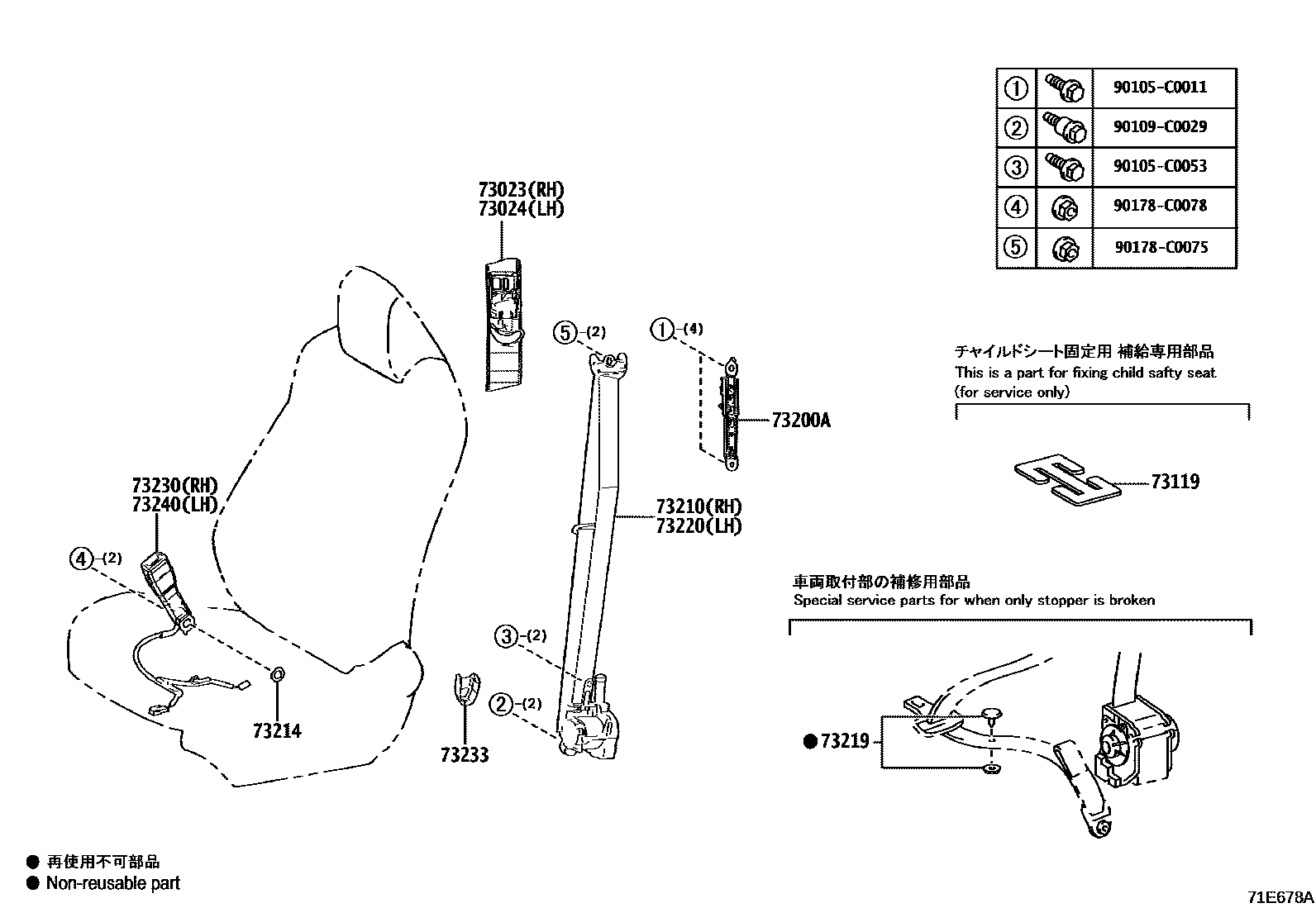 7104 — SEAT BELT & CHILD RESTRAINT SEAT