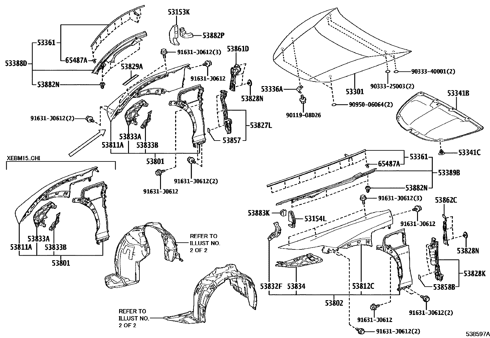 5302 — HOOD & FRONT FENDER