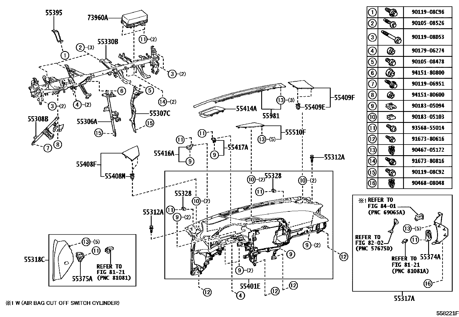 5501 — INSTRUMENT PANEL & GLOVE COMPARTMENT