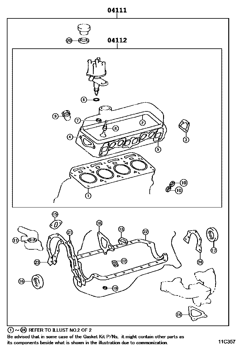 1103 — ENGINE OVERHAUL GASKET KIT