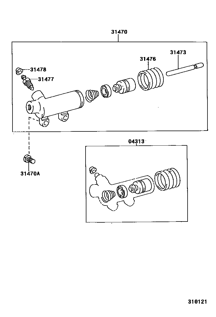 3105 — CLUTCH RELEASE CYLINDER