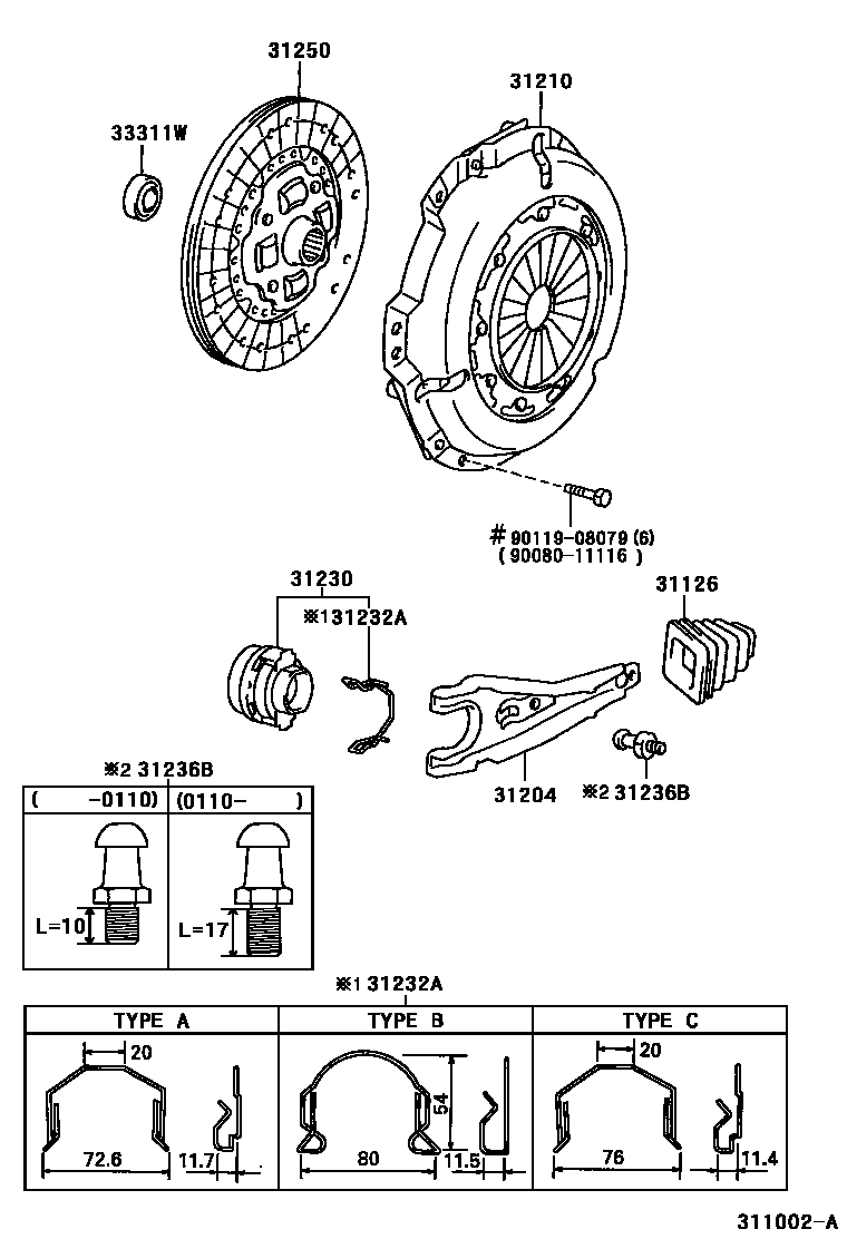 3101 — CLUTCH & RELEASE FORK