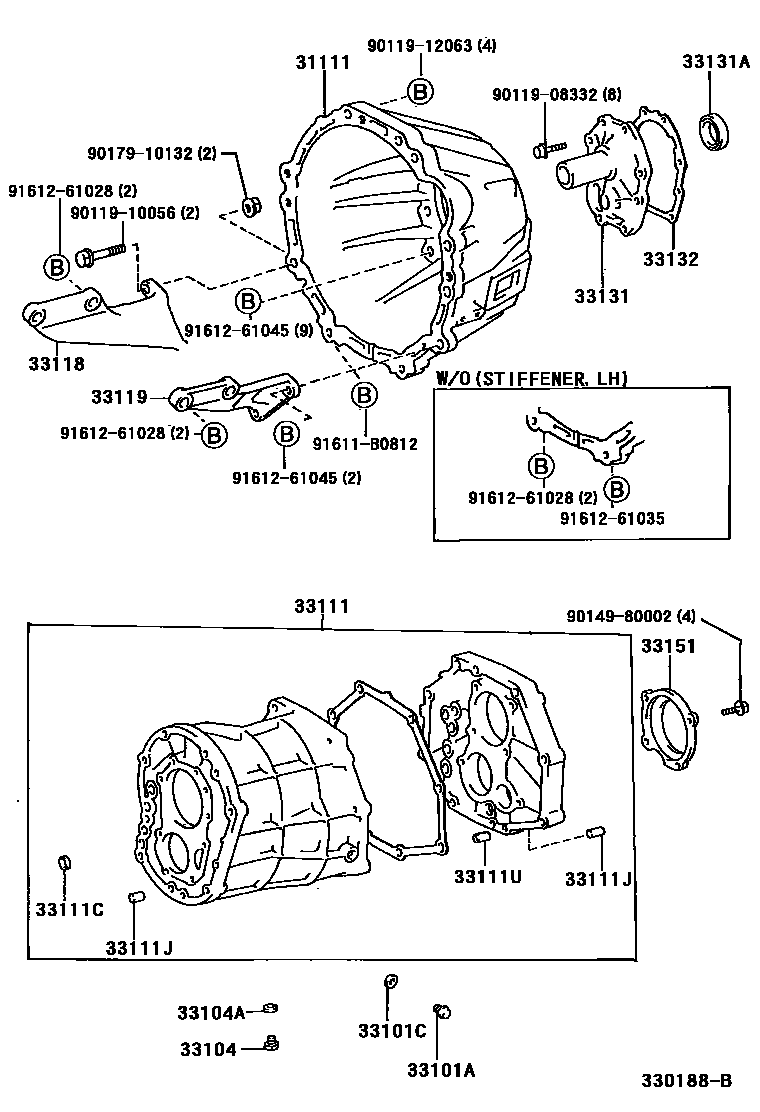 3302 — CLUTCH HOUSING & TRANSMISSION CASE (MTM)