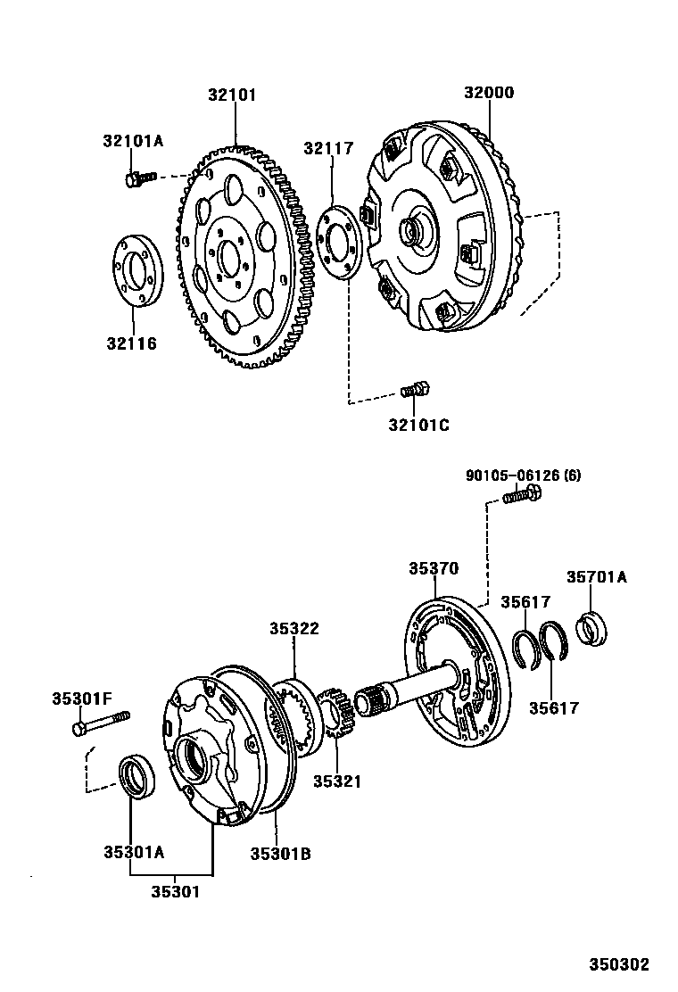 3502 — TORQUE CONVERTER, FRONT OIL PUMP & CHAIN (ATM)