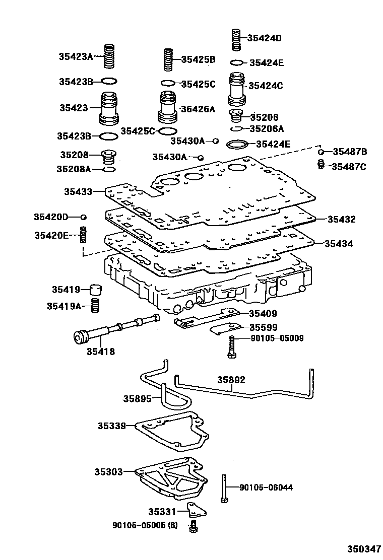 3512 — VALVE BODY & OIL STRAINER (ATM)