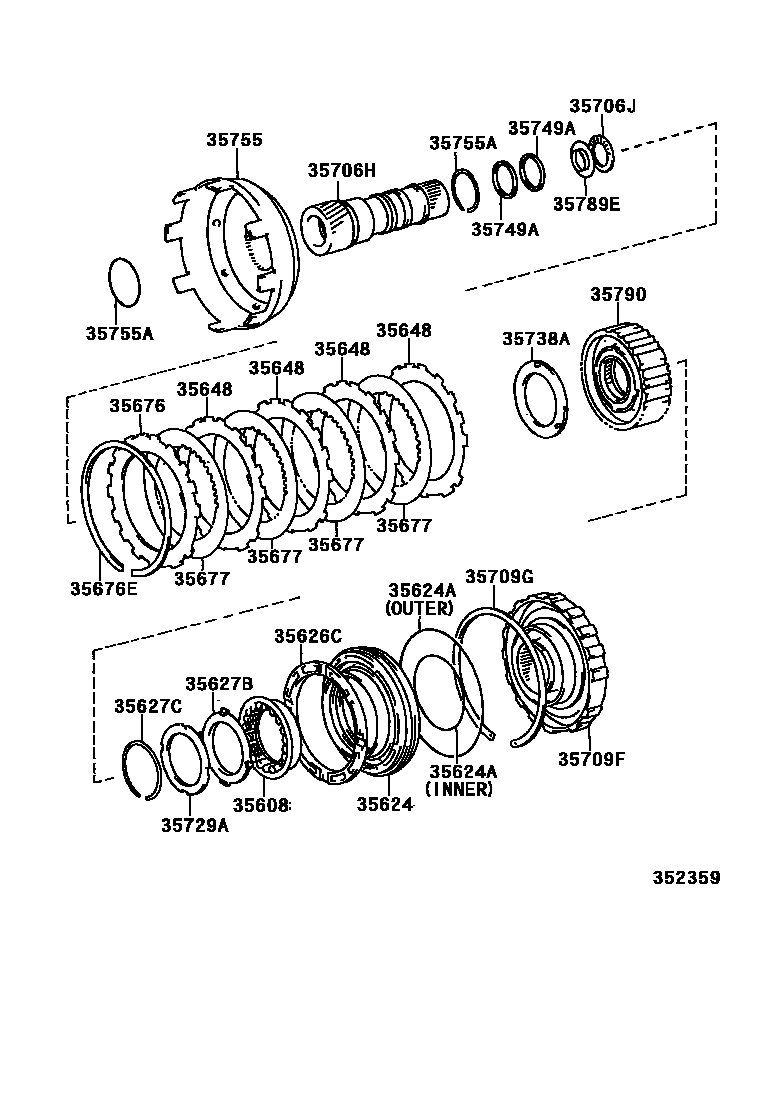 3508 — CENTER SUPPORT & PLANETARY SUN GEAR (ATM)