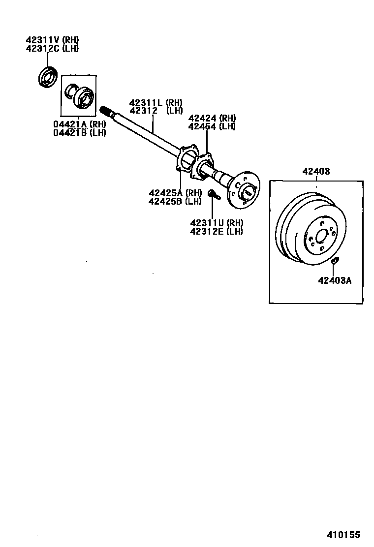 4102 — REAR AXLE SHAFT & HUB
