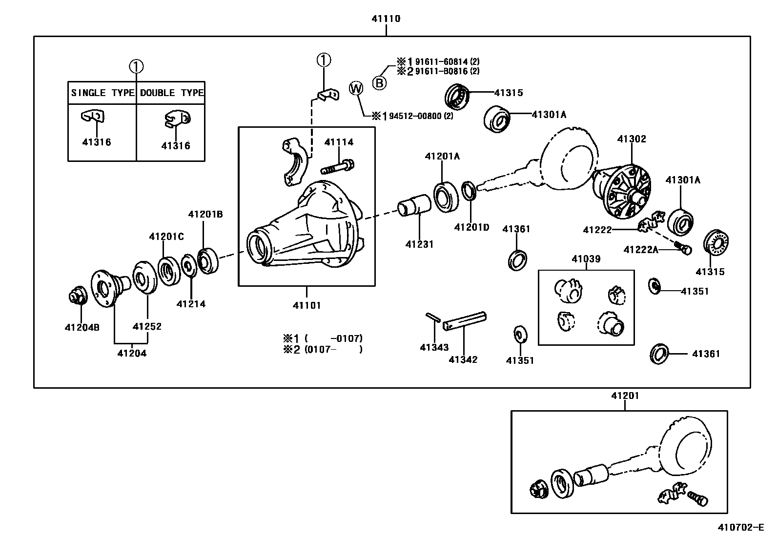 4101 — REAR AXLE HOUSING & DIFFERENTIAL