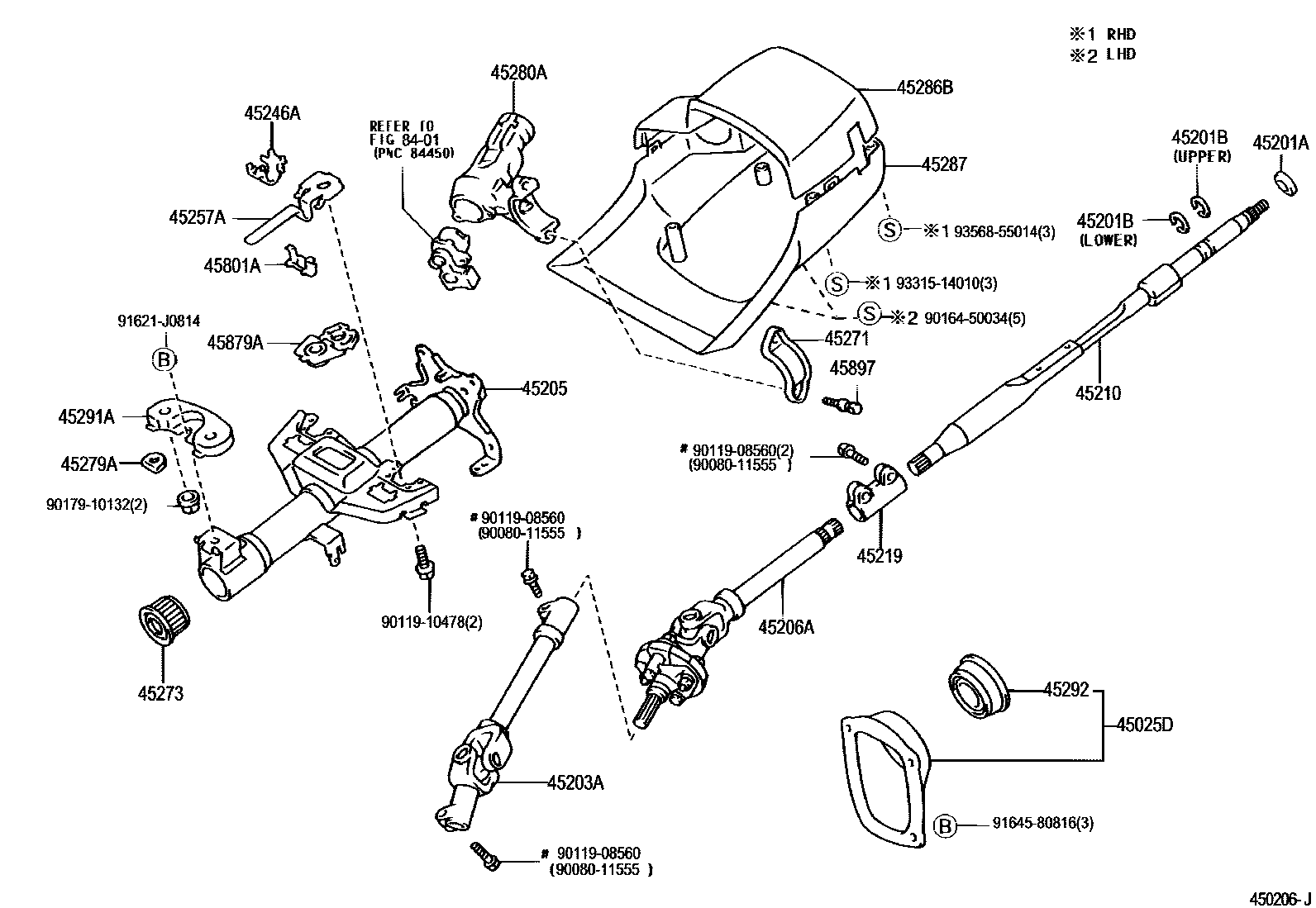 4501 — STEERING COLUMN & SHAFT