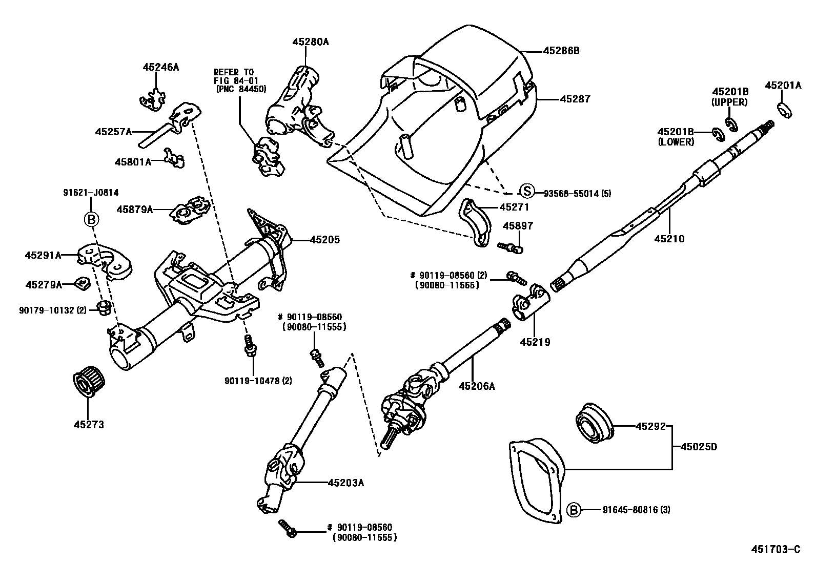 4501 — STEERING COLUMN & SHAFT